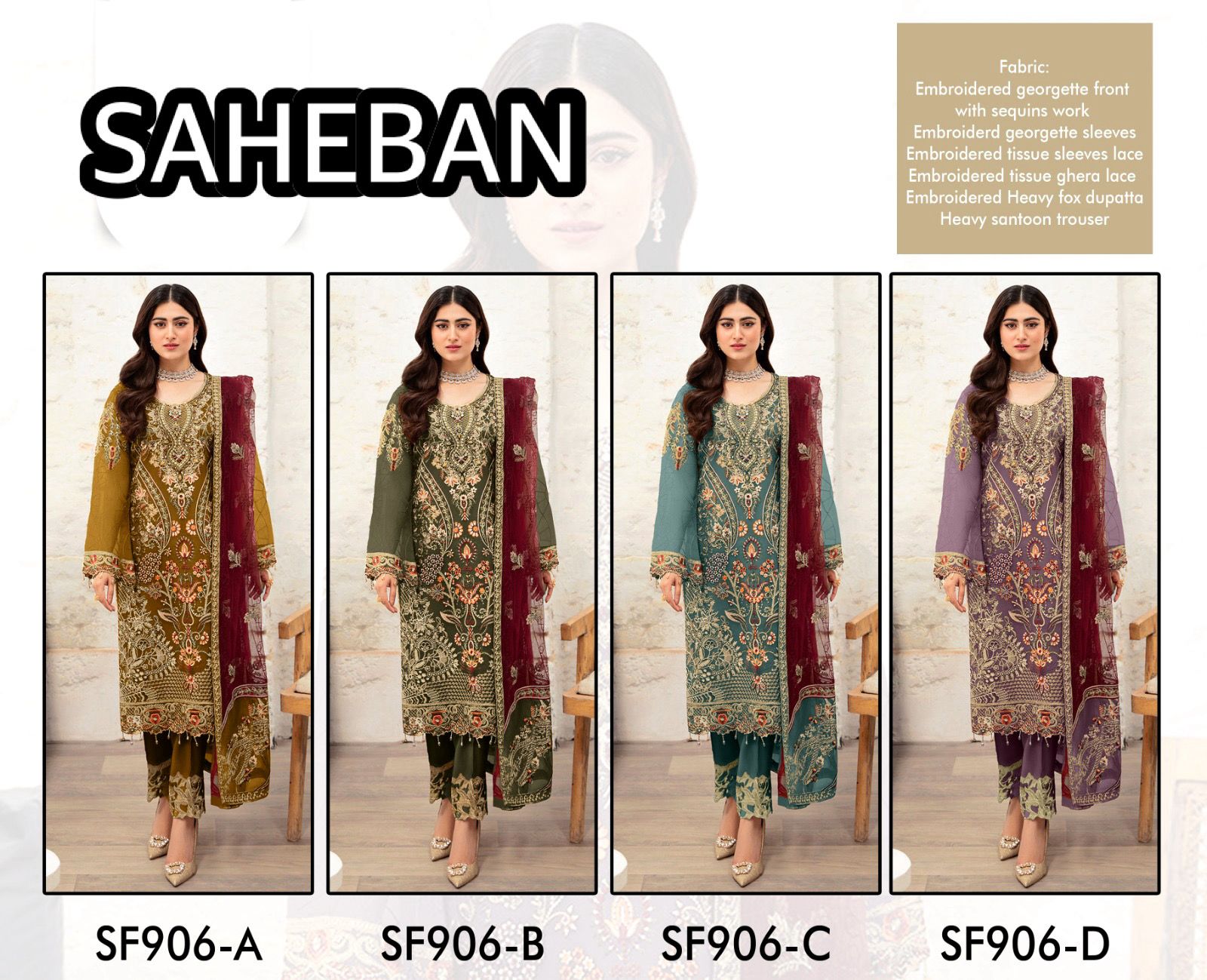Luxe Olijfgroene 3-delige Salwar Kameez met Rijke Borduursels - Image 2
