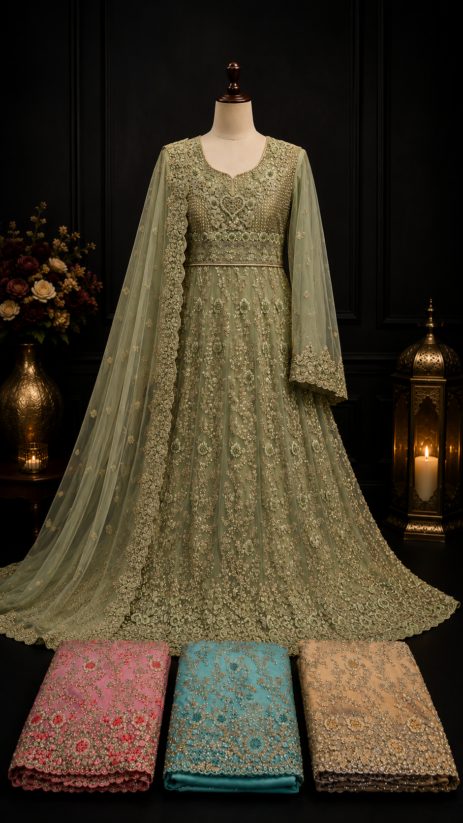Luxe Designer Suit – Sage Green