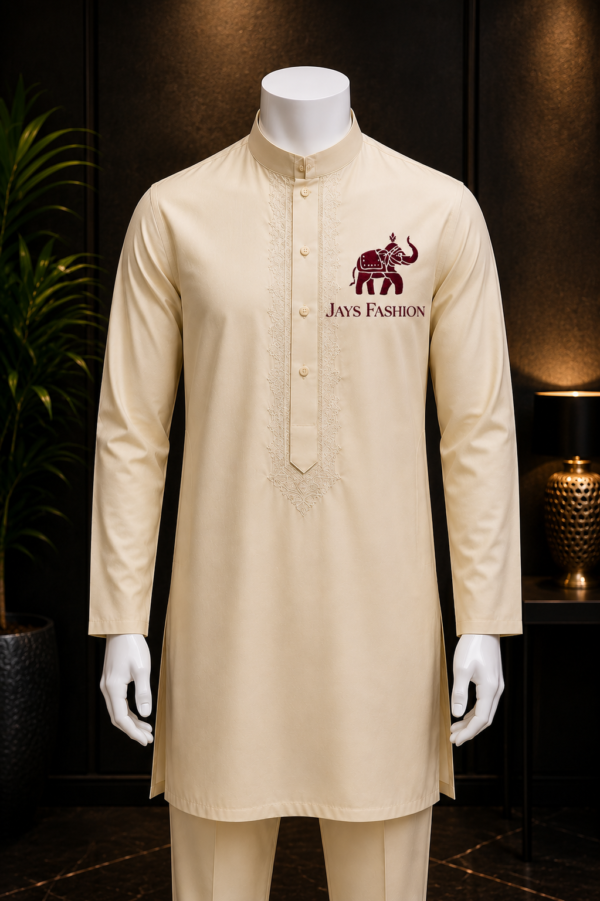 Heren Kurta Light Goud