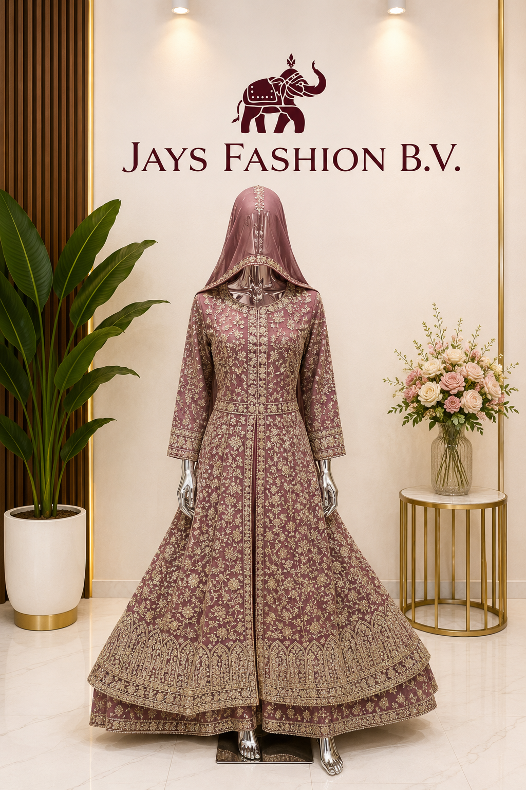 Luxe Bridal Gharara Set – Elegantie in Elk Detail - Afbeelding 4