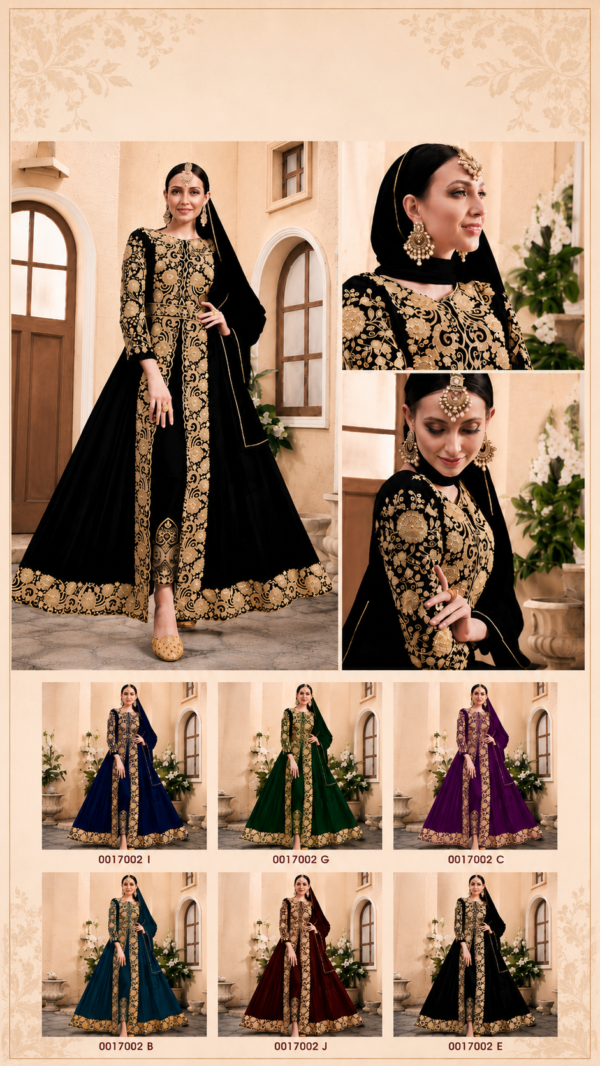 Luxe Geborduurde Anarkali Suit