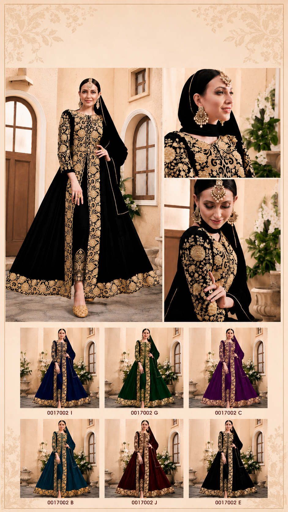 Luxe Geborduurde Anarkali Suit