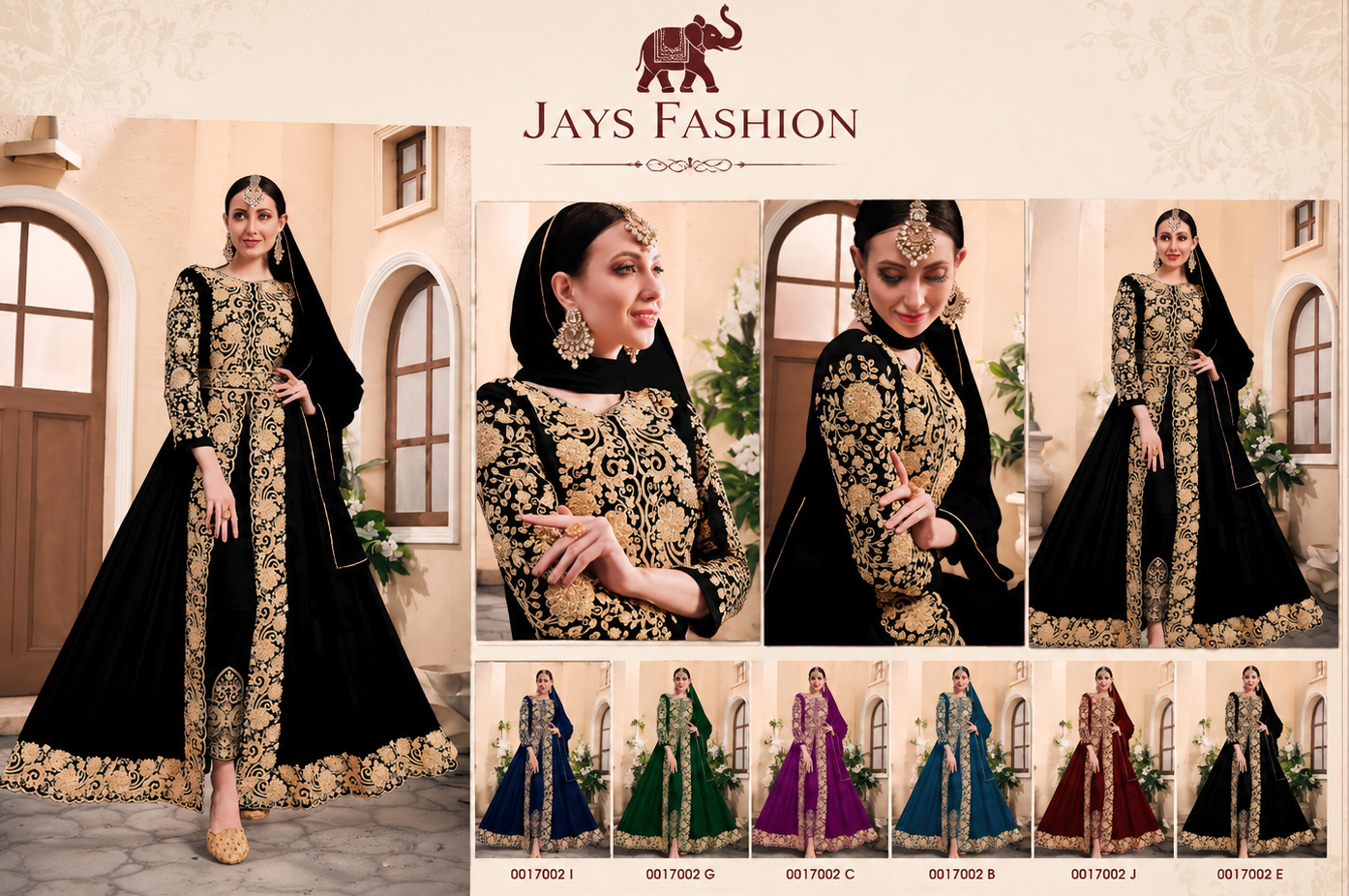 Luxe Geborduurde Anarkali Suit - Afbeelding 2