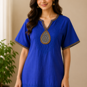 Blauwe Kurti – Elegante Dames Tuniek