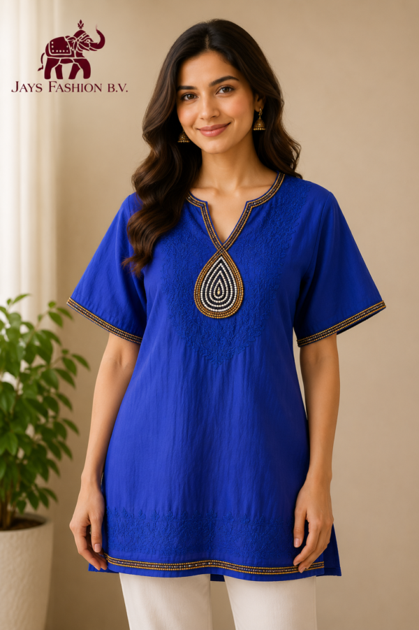 Blauwe Kurti – Elegante Dames Tuniek